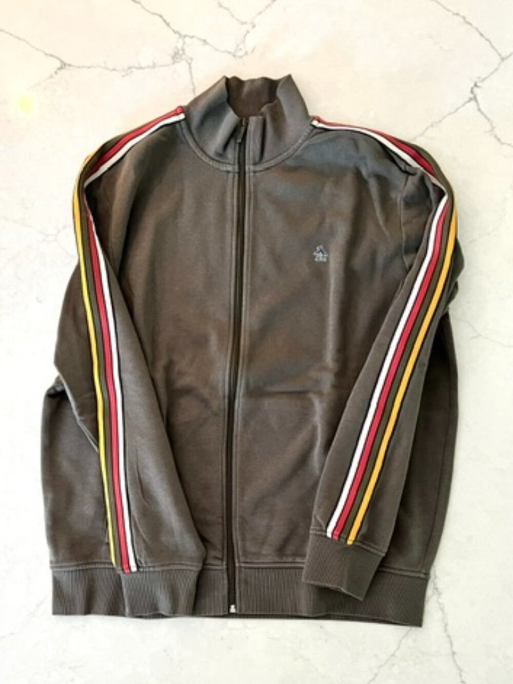 Original Penguin Drab Green Track Jacket - EUC
